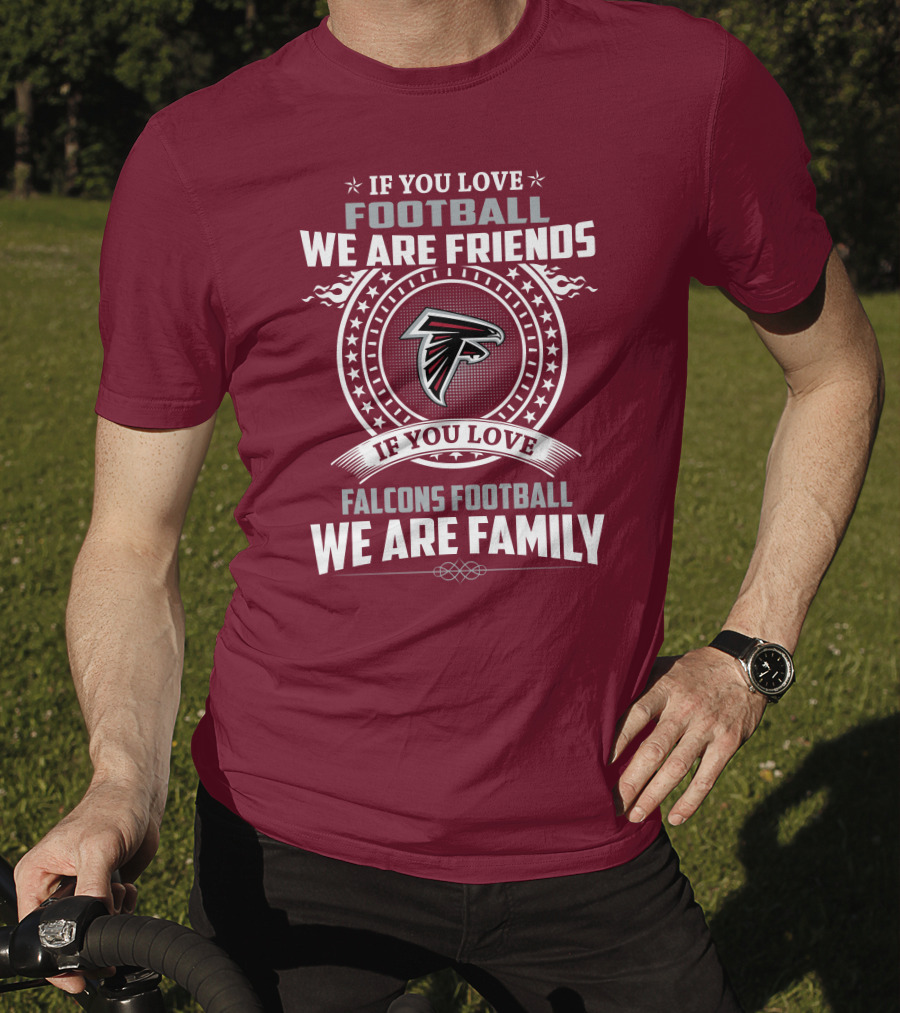 If You Love Football Falcons Football We Are Friends We Are Family T-Shirt