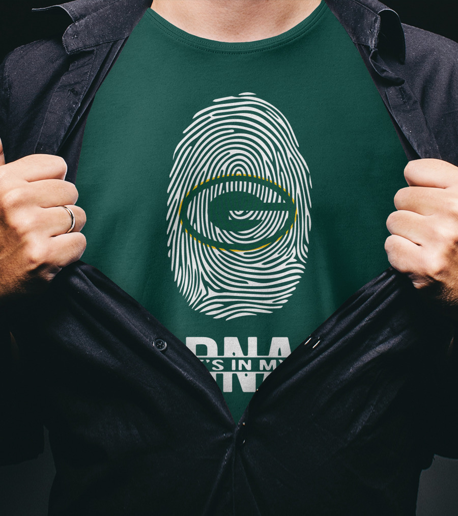 Green Bay Packers DNA It's In My DNA Fingerprint T-Shirt