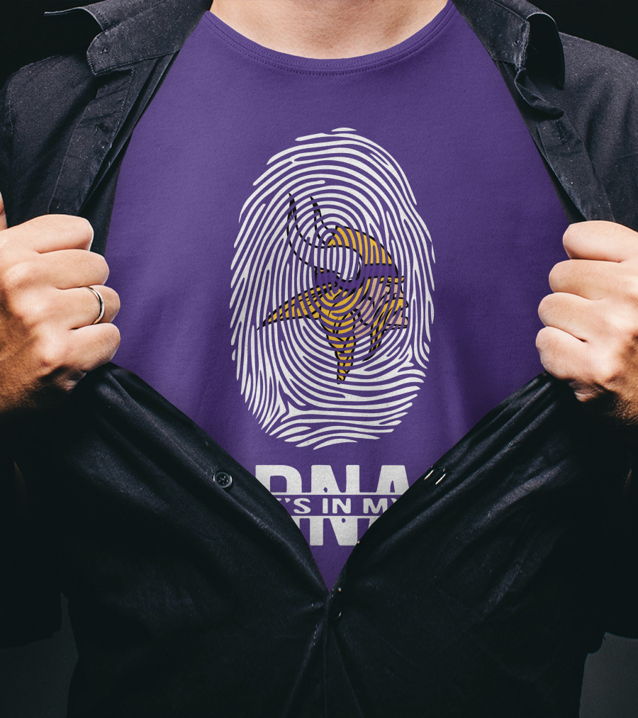 Minnesota Vikings It's In My DNA Fingerprint T-Shirt