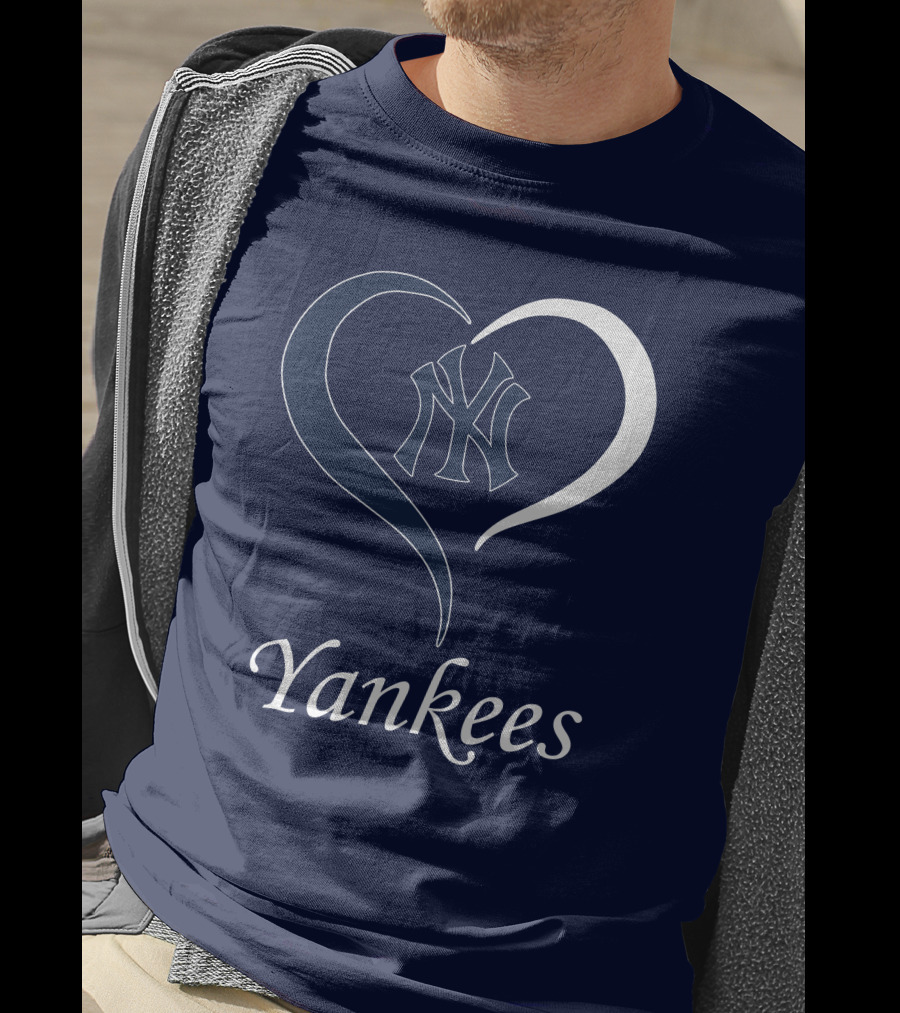 Yankees Heart Logo With NY Yankees Emblem T-Shirt