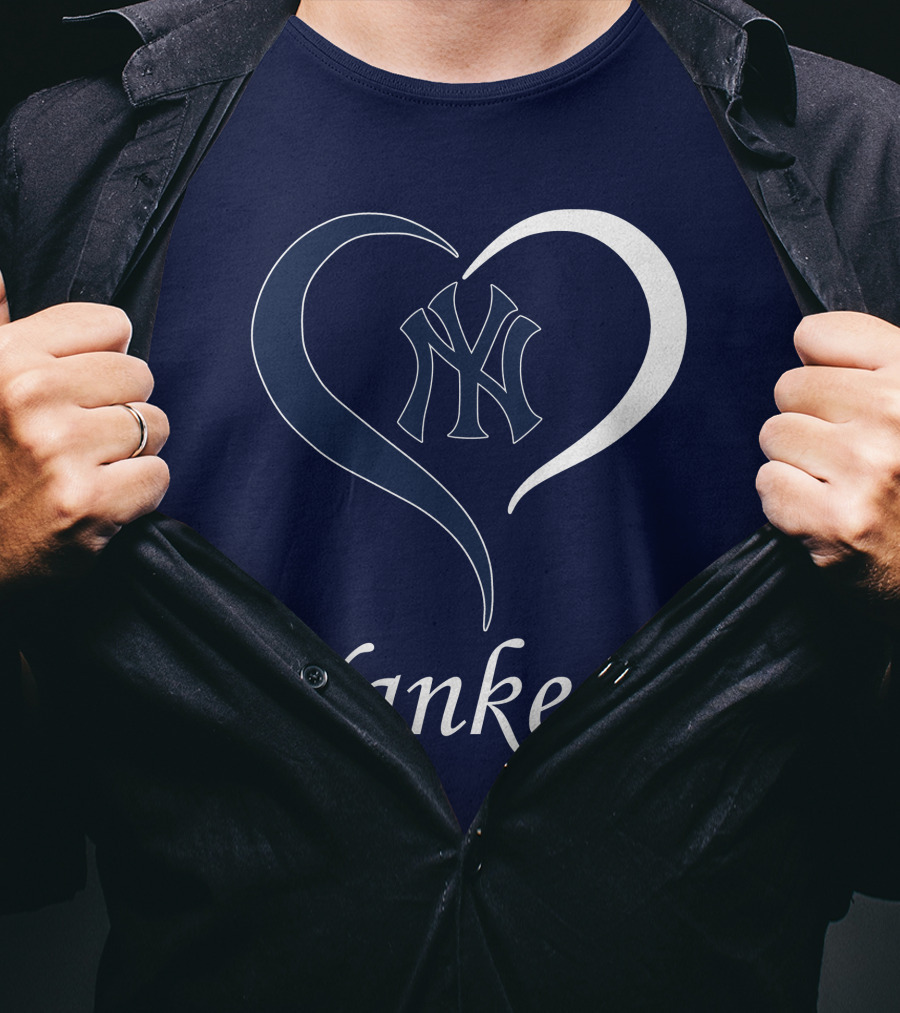 Yankees Heart Logo With NY Yankees Emblem T-Shirt