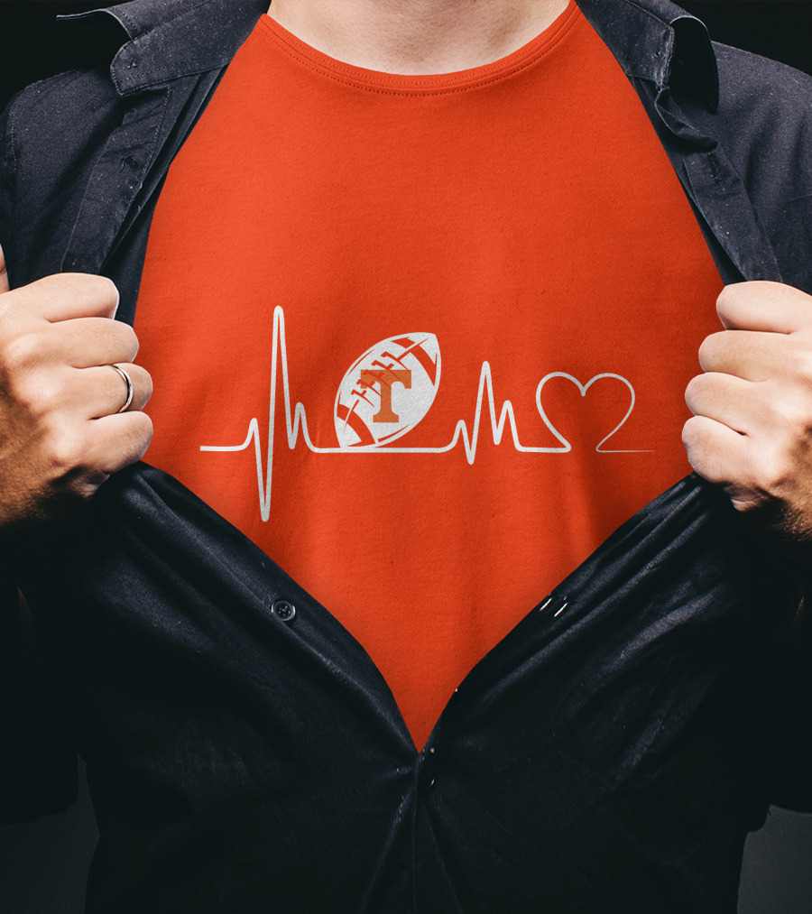 Tennessee Volunteers Football Heartbeat T-Shirt
