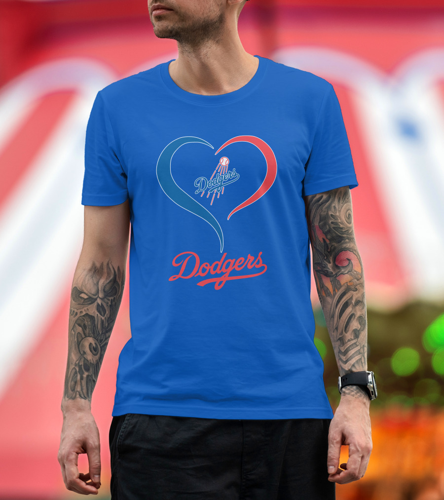 Los Angeles Dodgers Heart T-Shirt