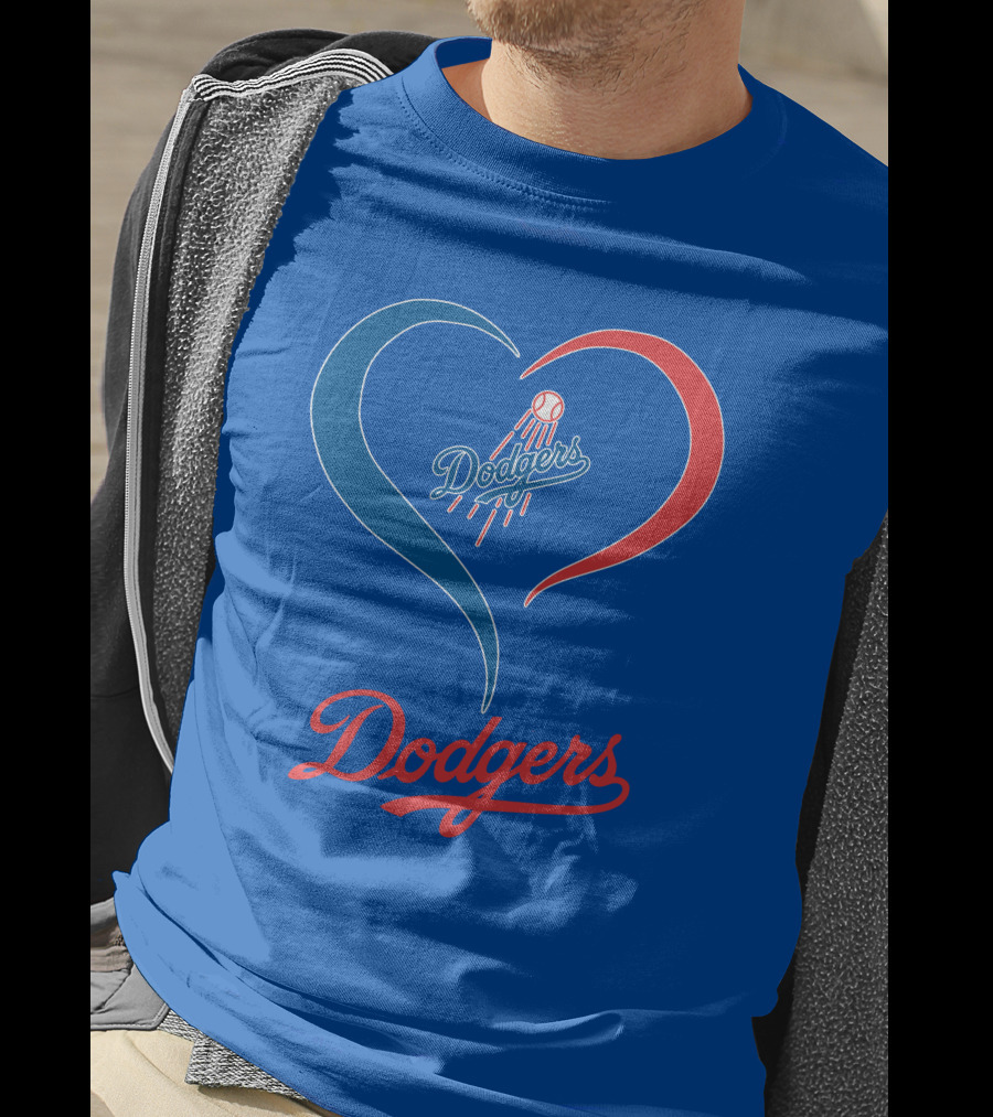 Los Angeles Dodgers Heart T-Shirt