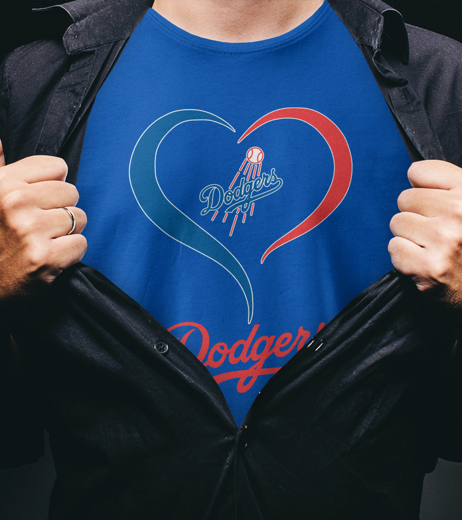 Los Angeles Dodgers Heart T-Shirt