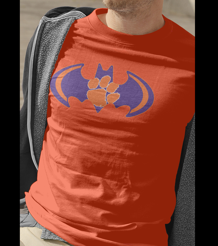 Clemson Tigers Paw Bat T-Shirt