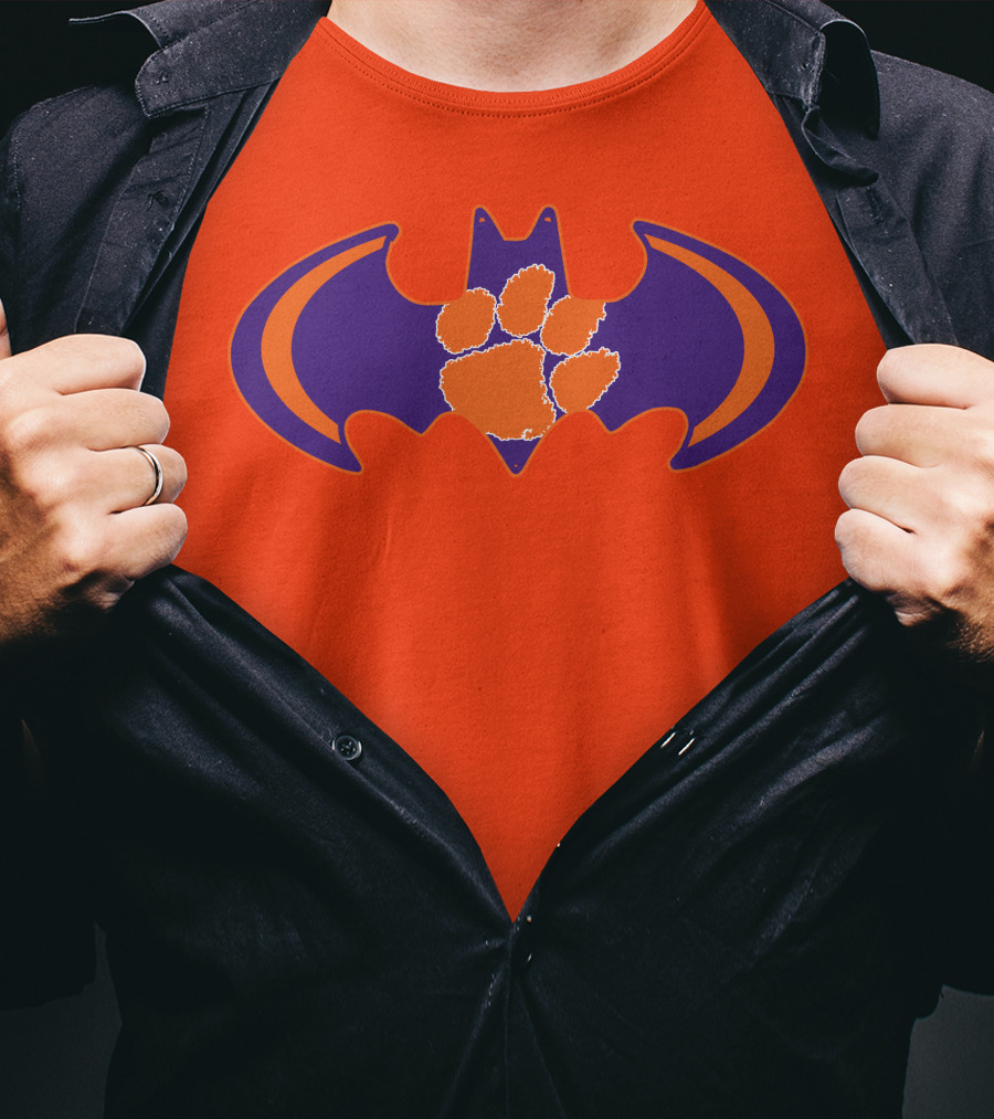 Clemson Tigers Paw Bat T-Shirt