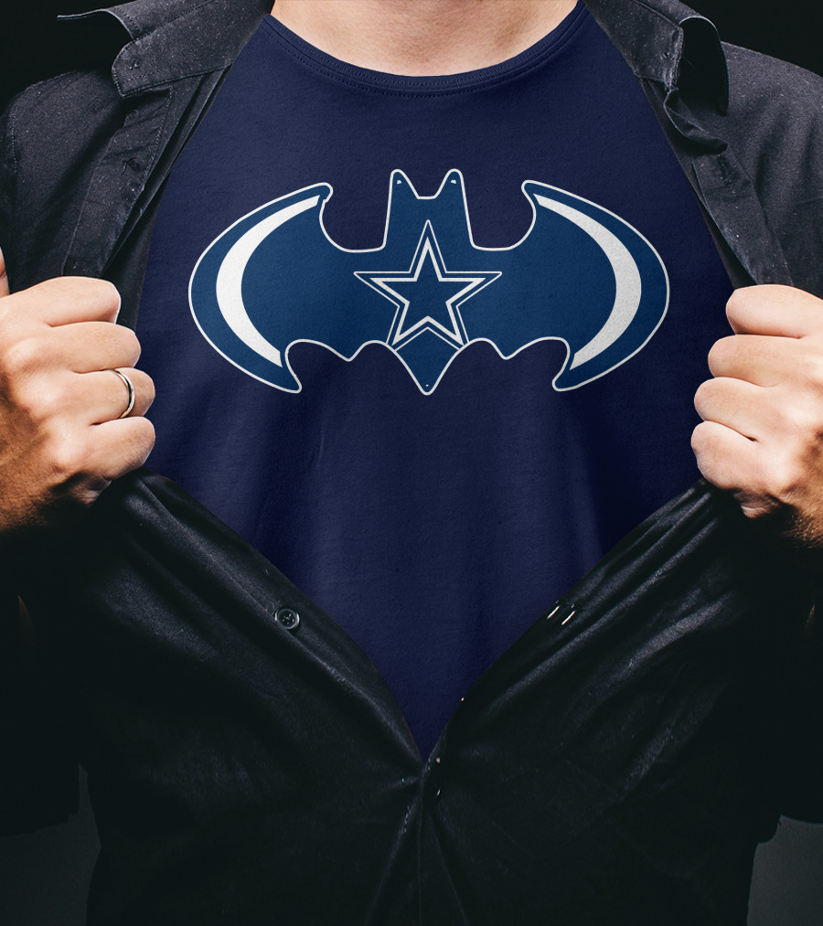 Dallas Cowboys Are Coming Batman Symbol Star T-Shirt