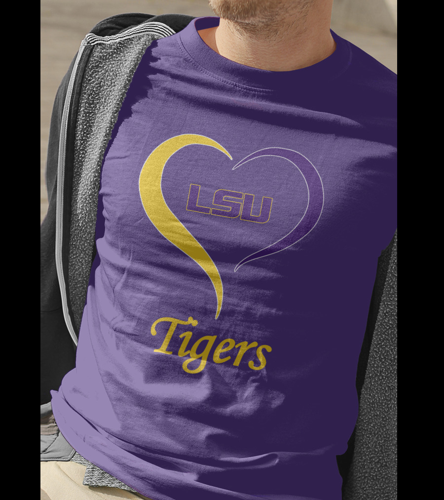 LSU Tigers Heart Symbol Pride T-Shirt