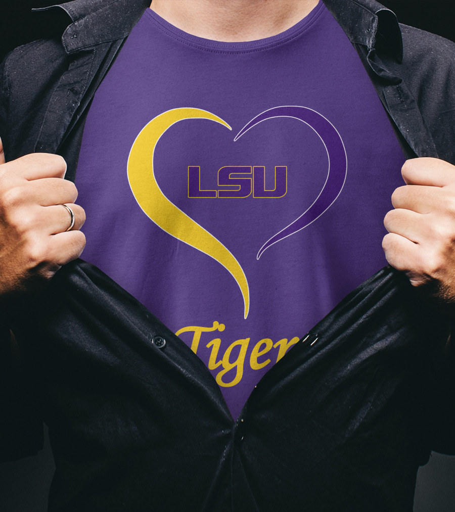 LSU Tigers Heart Symbol Pride T-Shirt