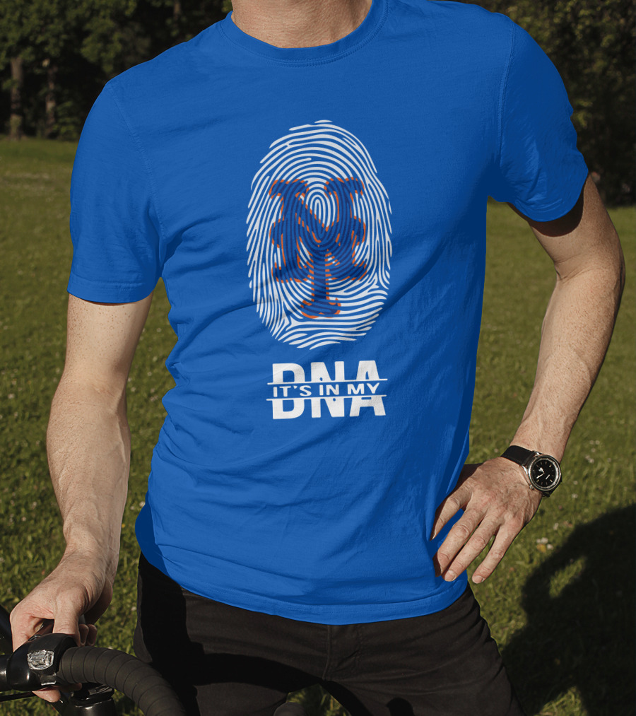 New York Mets Fingerprint Logo It's In My DNA T-Shirt