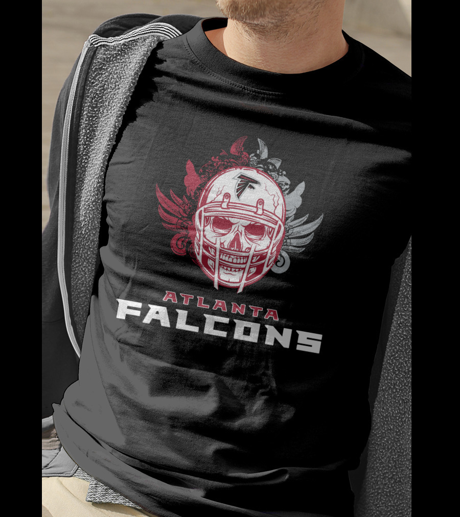 Atlanta Falcons Skull Helmet T-Shirt