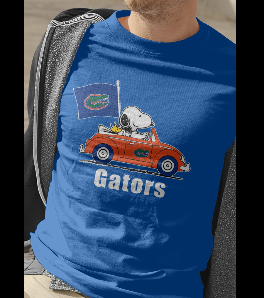 Florida Gators Snoopy Driving With Woodstock T-Shirt