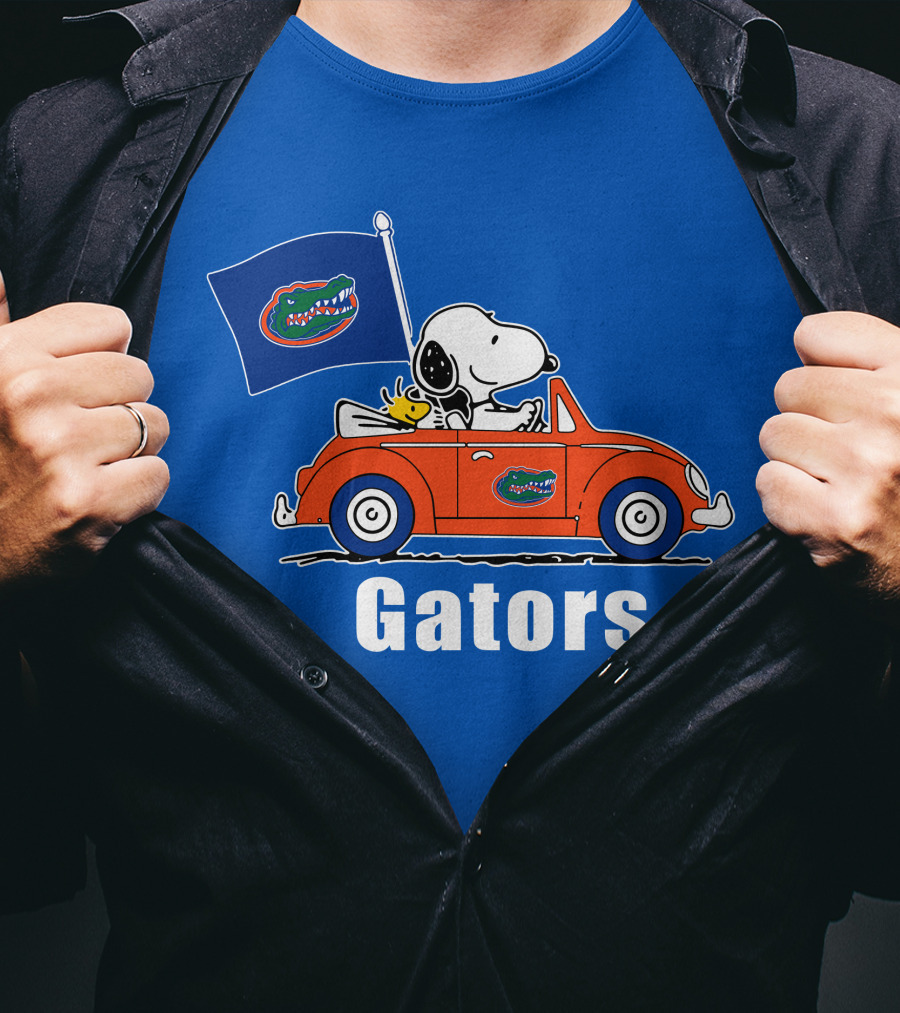 Florida Gators Snoopy Driving With Woodstock T-Shirt
