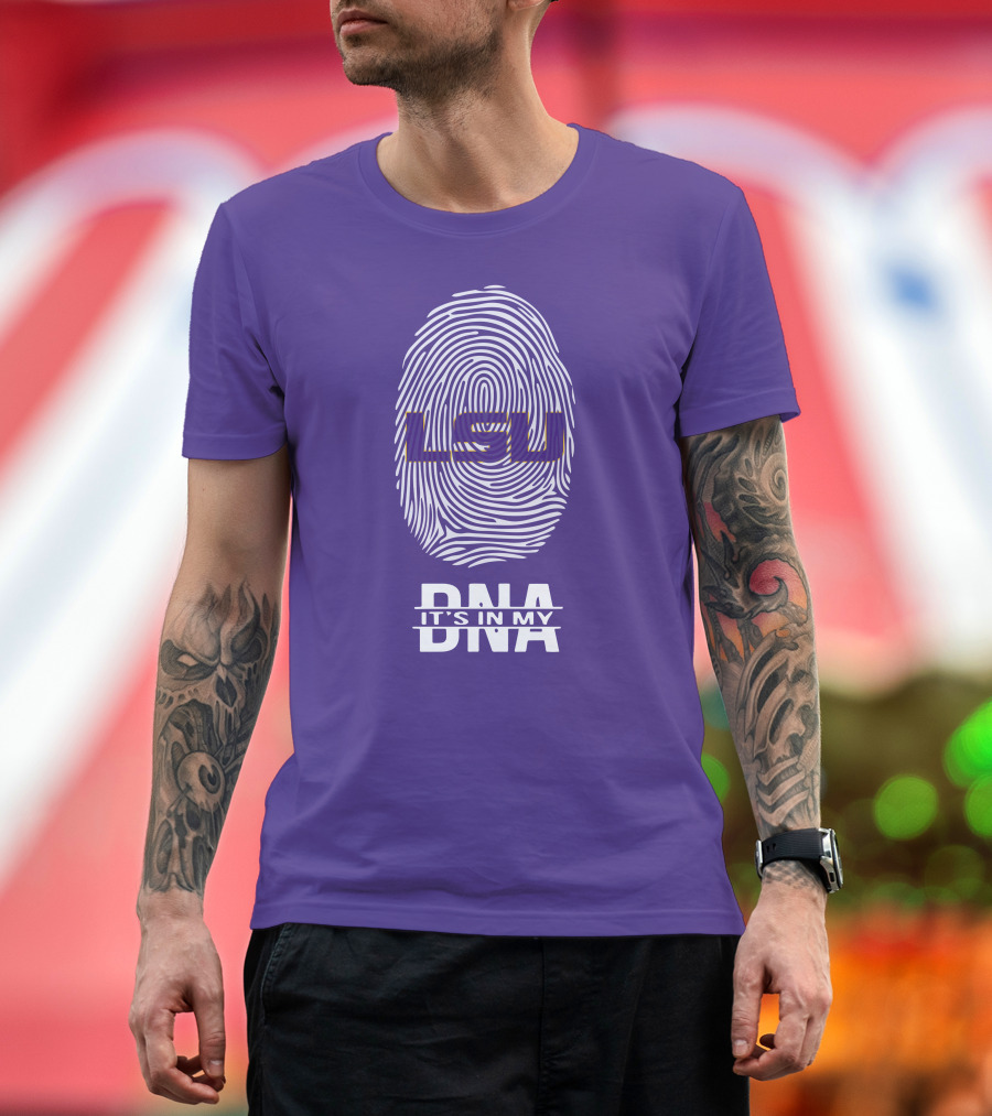 Lsu It's In My Dna Fingerprint Tiger Spirit T-Shirt