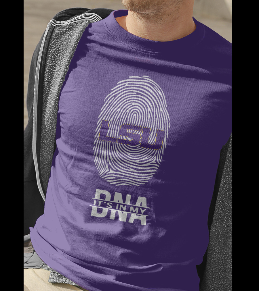 Lsu It's In My Dna Fingerprint Tiger Spirit T-Shirt