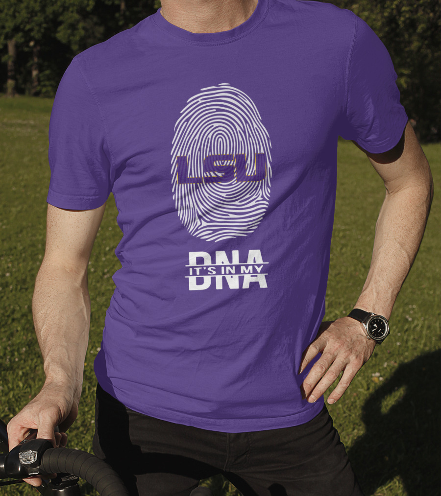 Lsu It's In My Dna Fingerprint Tiger Spirit T-Shirt