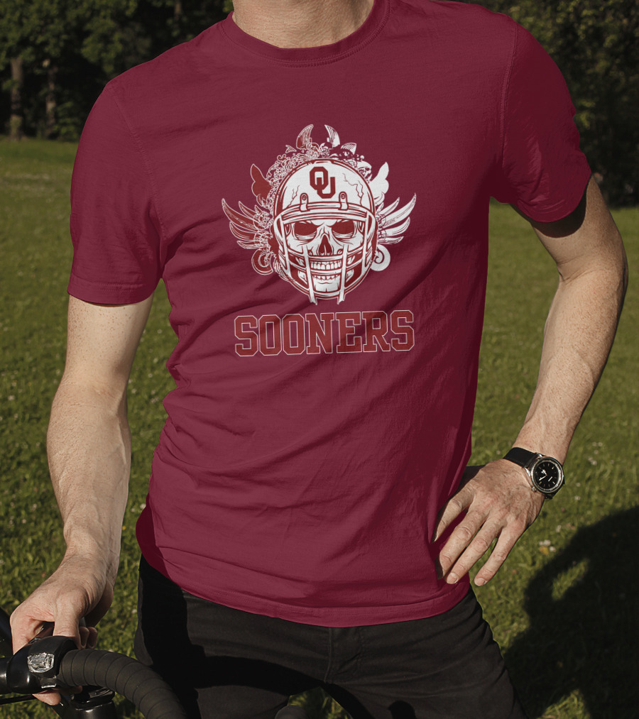Sooners Skull Helmet OU T-Shirt