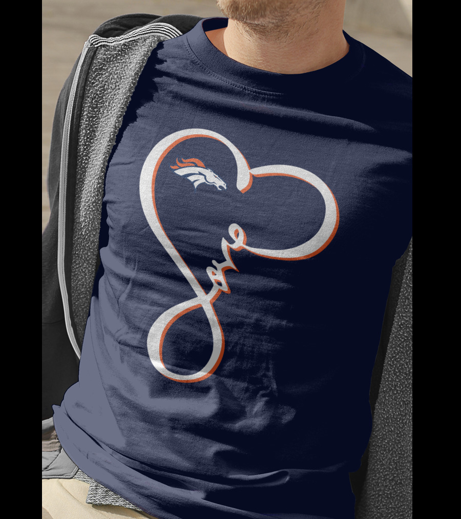 Love Heart Denver Broncos T-Shirt