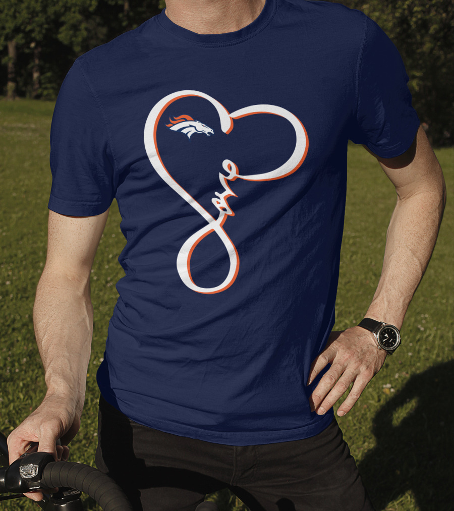 Love Heart Denver Broncos T-Shirt