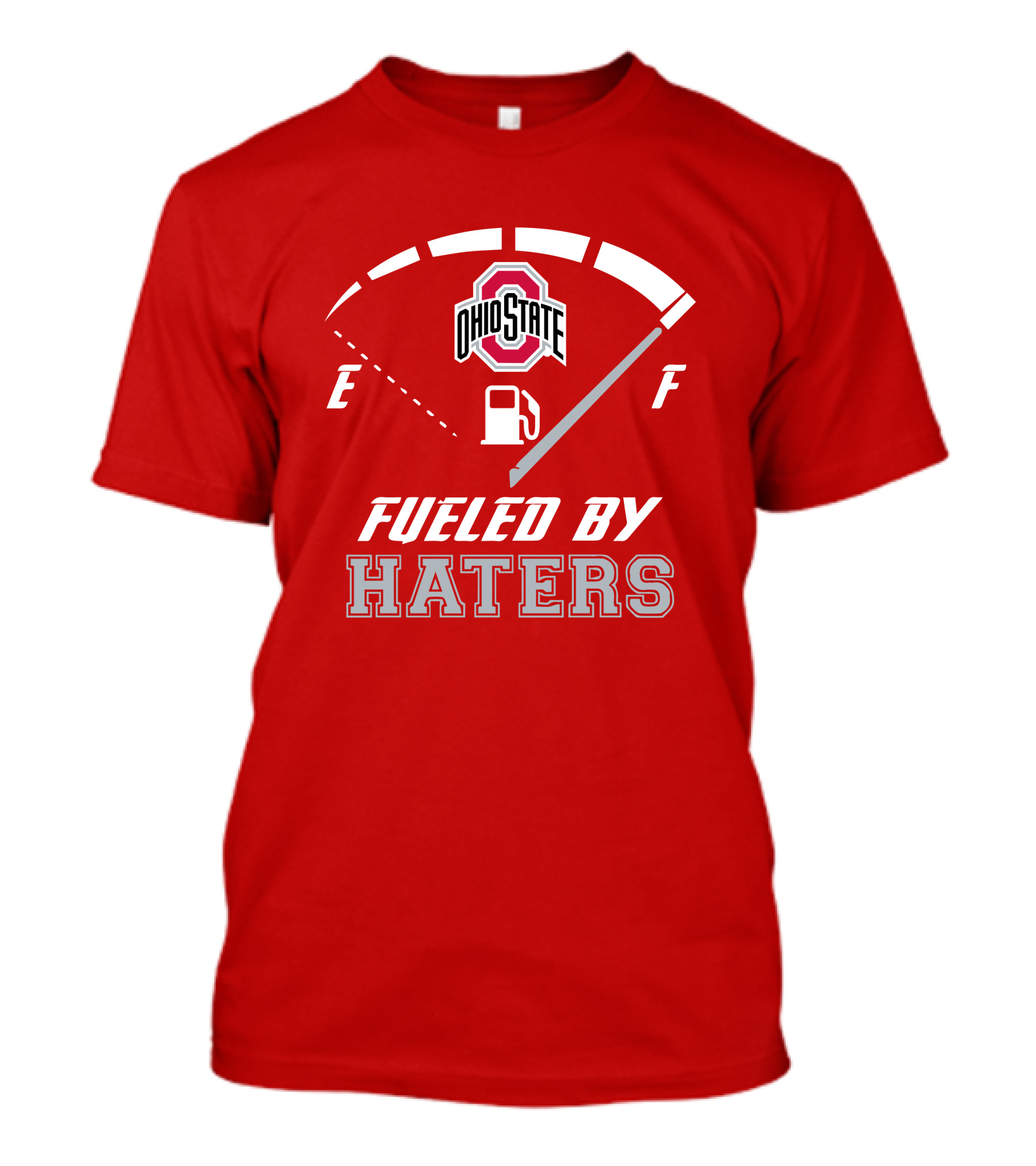 Ohio State Buckeyes Fueled By Haters Fuel Gauge T-Shirt
