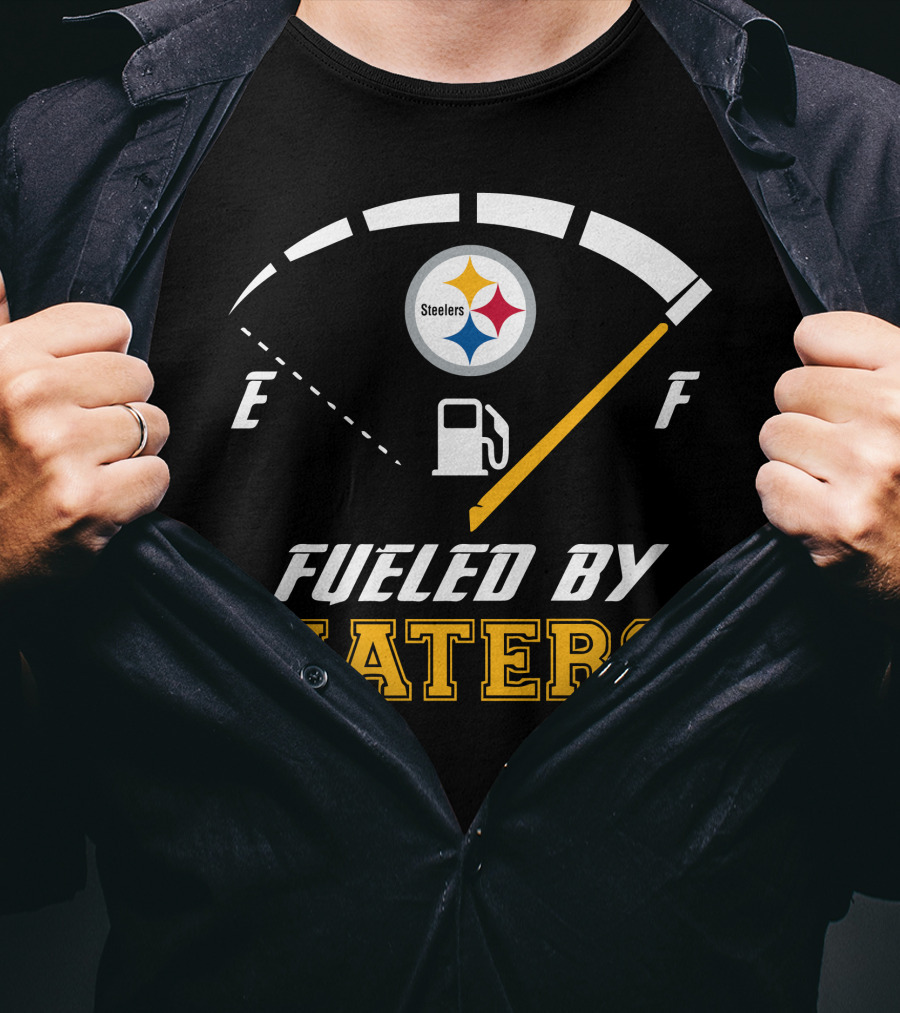 Pittsburgh Steelers Fueled By Haters Gauge Fuel Tank T-Shirt