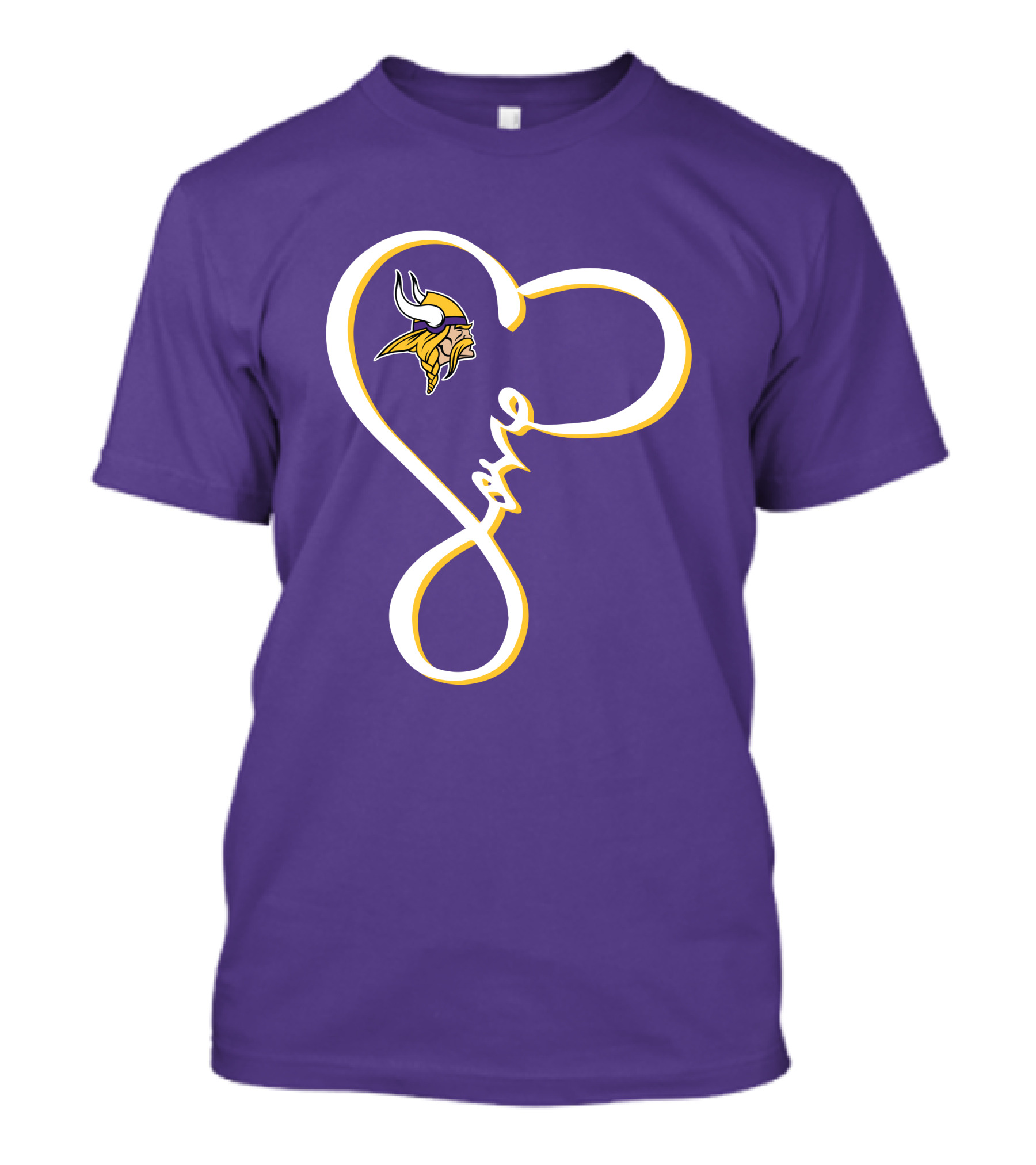 Love Minnesota Vikings Heart T-Shirt