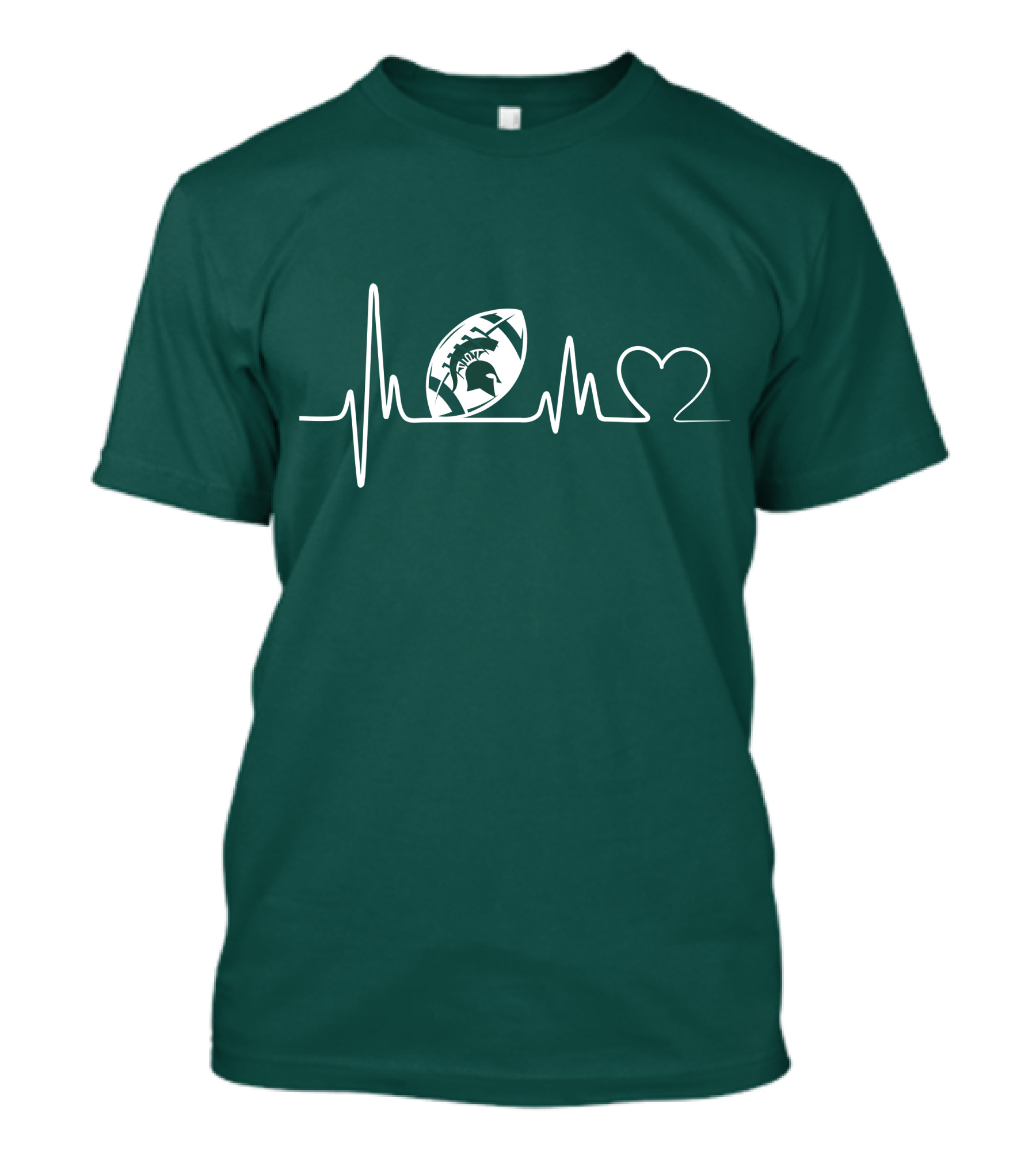 Michigan State Spartans Football Heartbeat T-Shirt