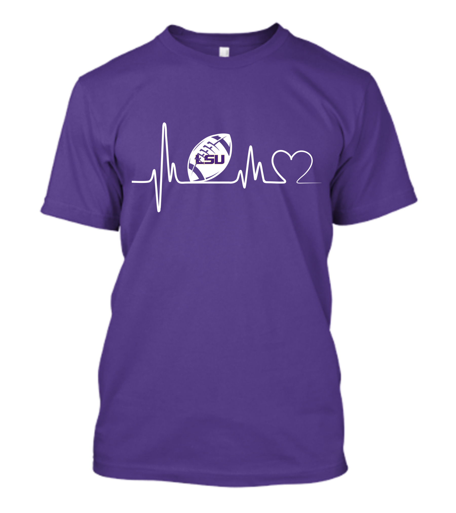 Lsu Tigers Heartbeat Football Pulse T-Shirt