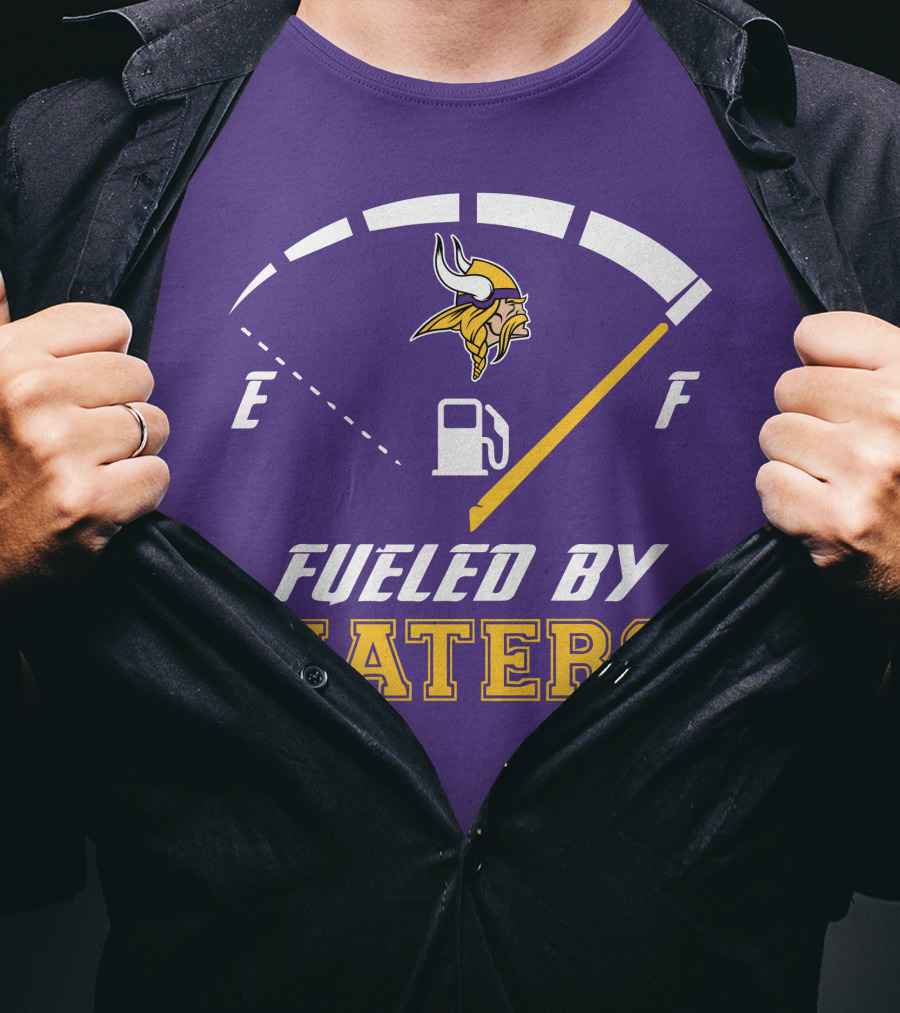 Minnesota Vikings Fueled By Haters Fuel Gauge Viking T-Shirt
