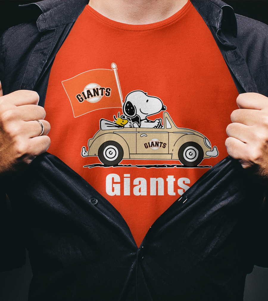 Giants Snoopy Car Adventure T-Shirt