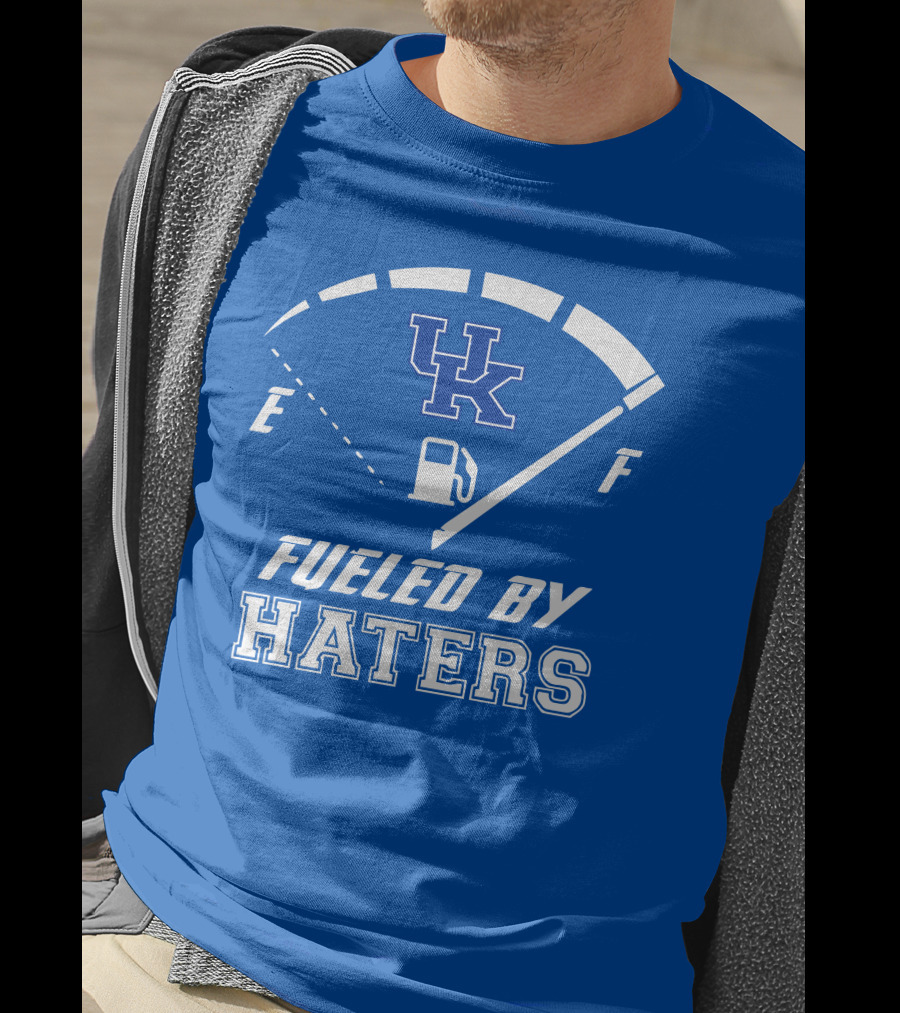 Kentucky Wildcats Fueled By Haters Gas Gauge UK T-Shirt