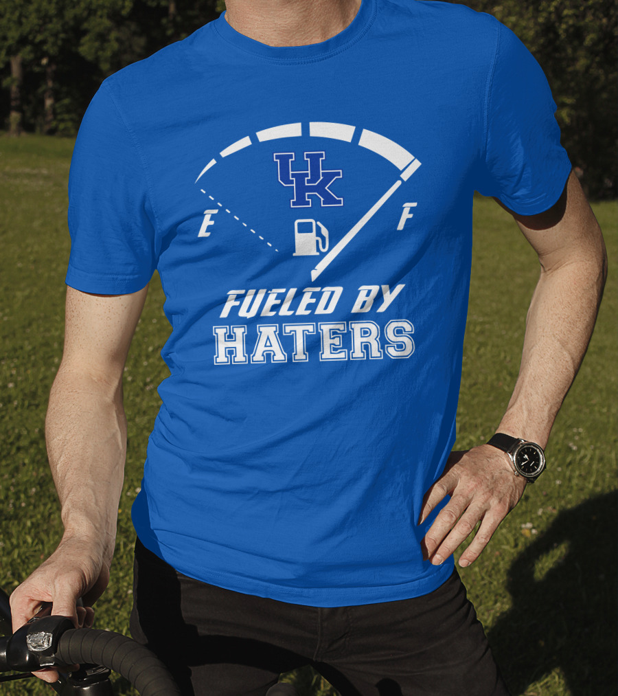 Kentucky Wildcats Fueled By Haters Gas Gauge UK T-Shirt