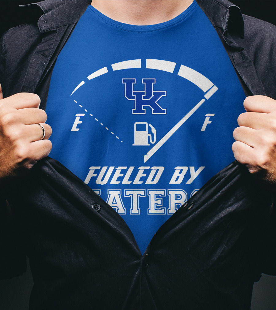 Kentucky Wildcats Fueled By Haters Gas Gauge UK T-Shirt