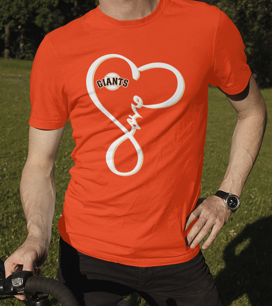 San Francisco Giants Love Heart Script T-Shirt