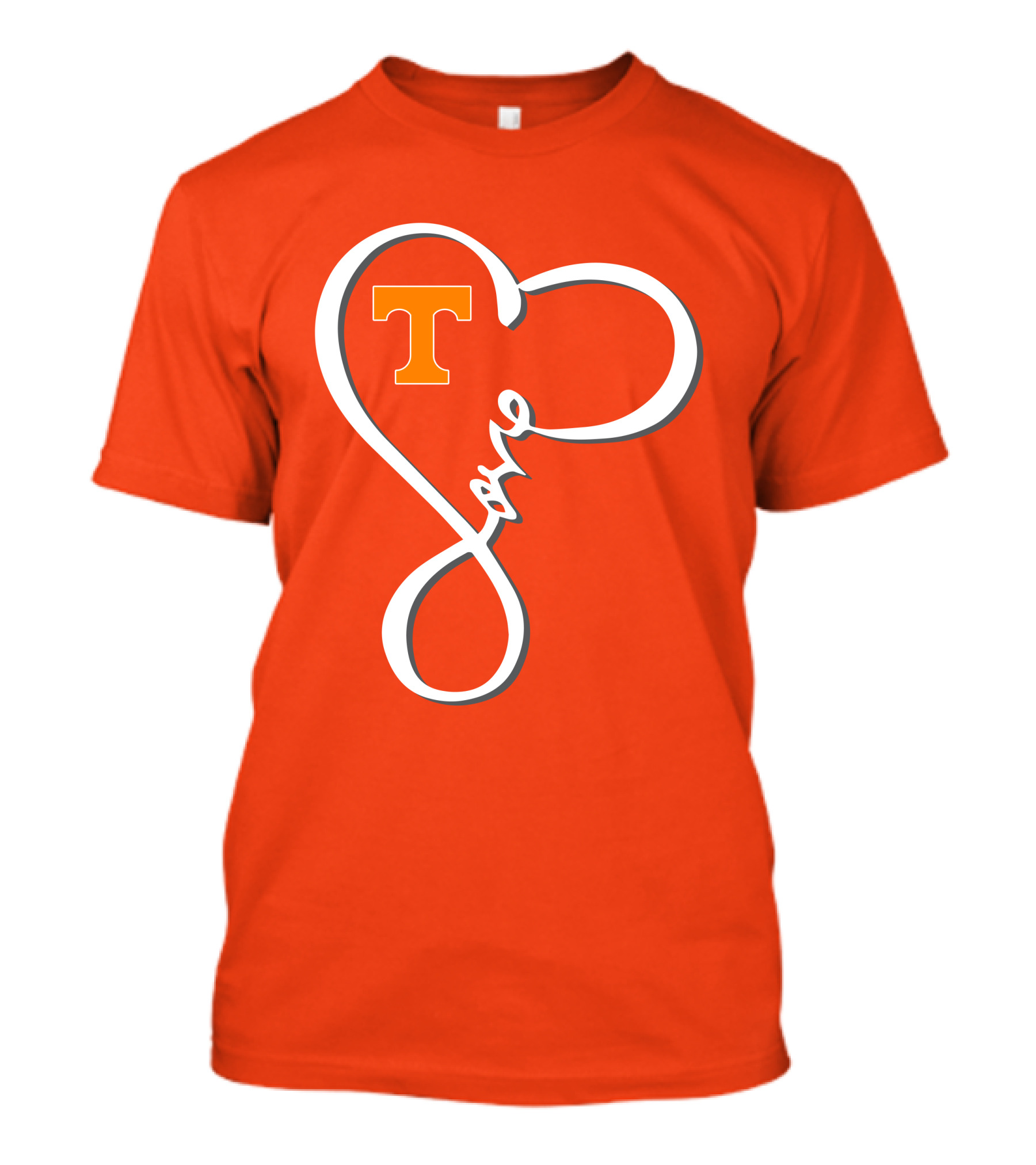 Heart-Shaped Love Tennessee Volunteers T-Shirt