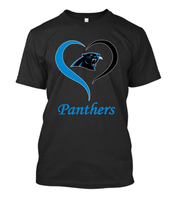 Panthers Logo Heart Symbol Carolina Panthers T-Shirt