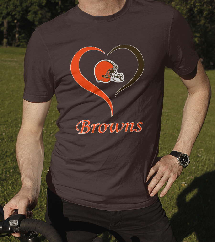 Cleveland Browns Heart Helmet Passion T-Shirt