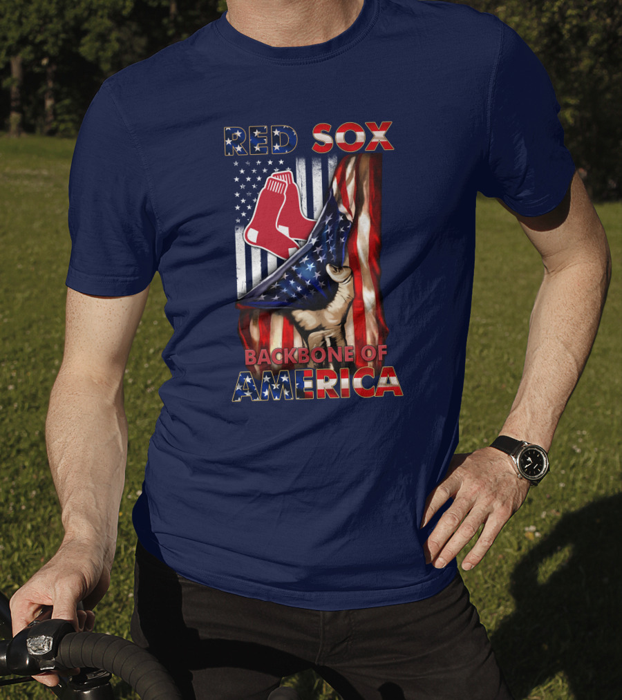 Red Sox Backbone Of America Patriotic Flag T-Shirt