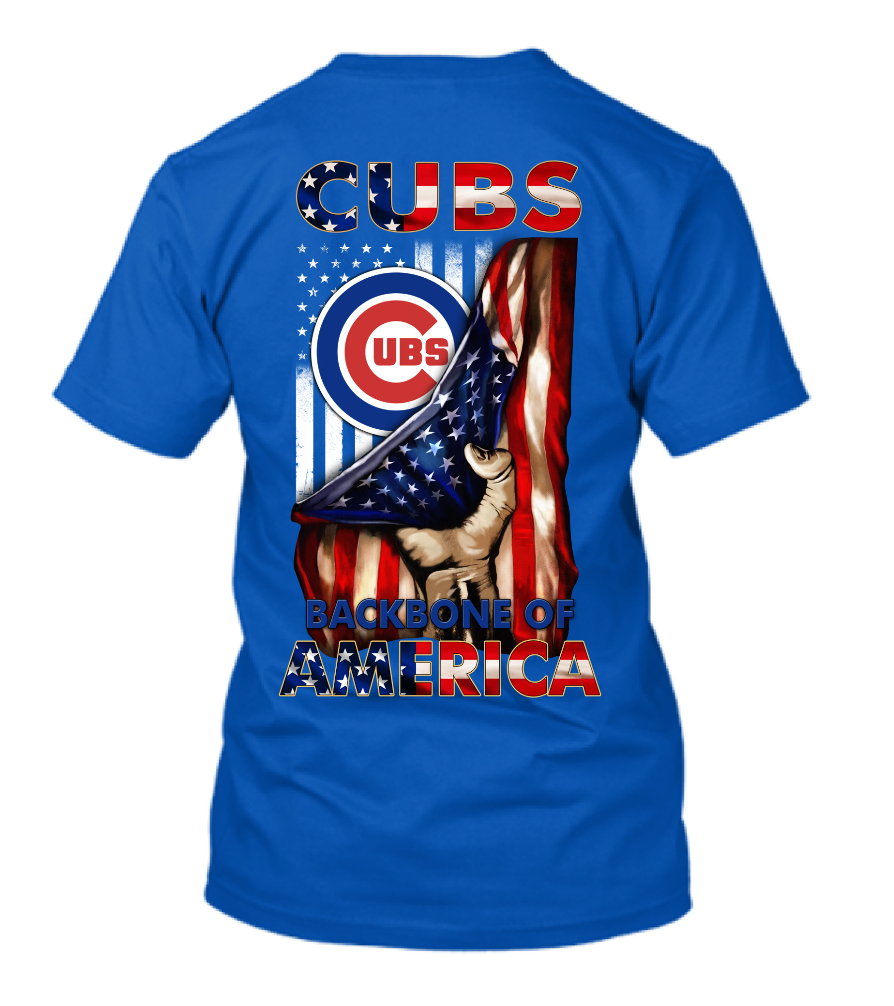 Cubs Backbone Of America American Flag T-Shirt
