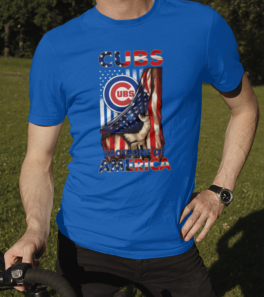 Cubs Backbone Of America American Flag T-Shirt