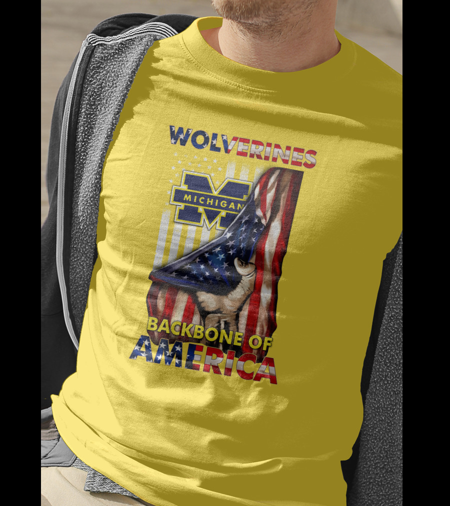Wolverines Michigan Backbone Of America Stars And Stripes T-Shirt