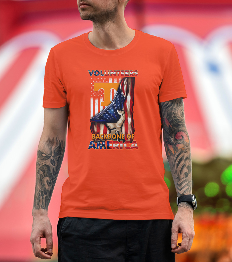 Tennessee Volunteers Backbone Of America Patriotic T-Shirt