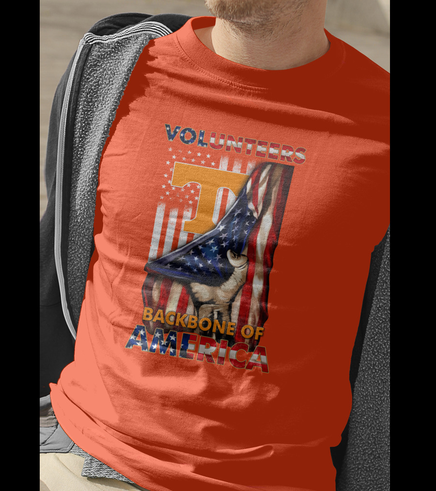 Tennessee Volunteers Backbone Of America Patriotic T-Shirt
