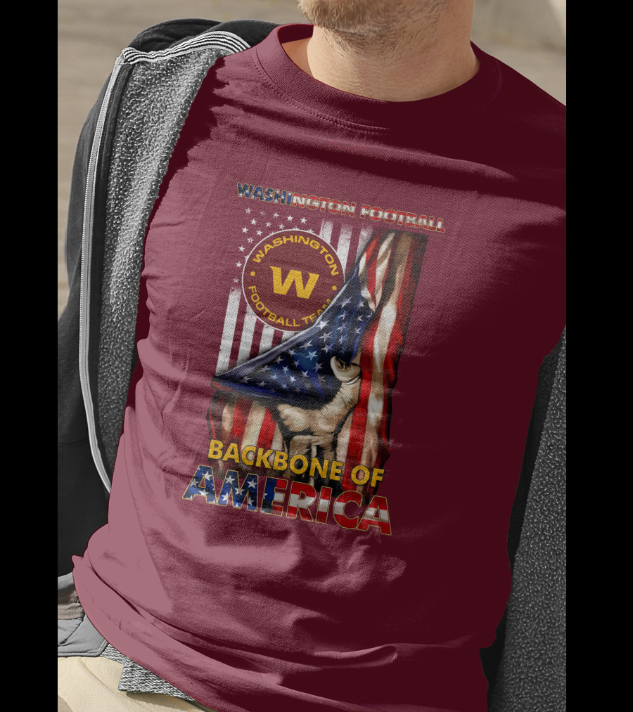 Washington Football Team Backbone Of America Stars And Stripes W T-Shirt