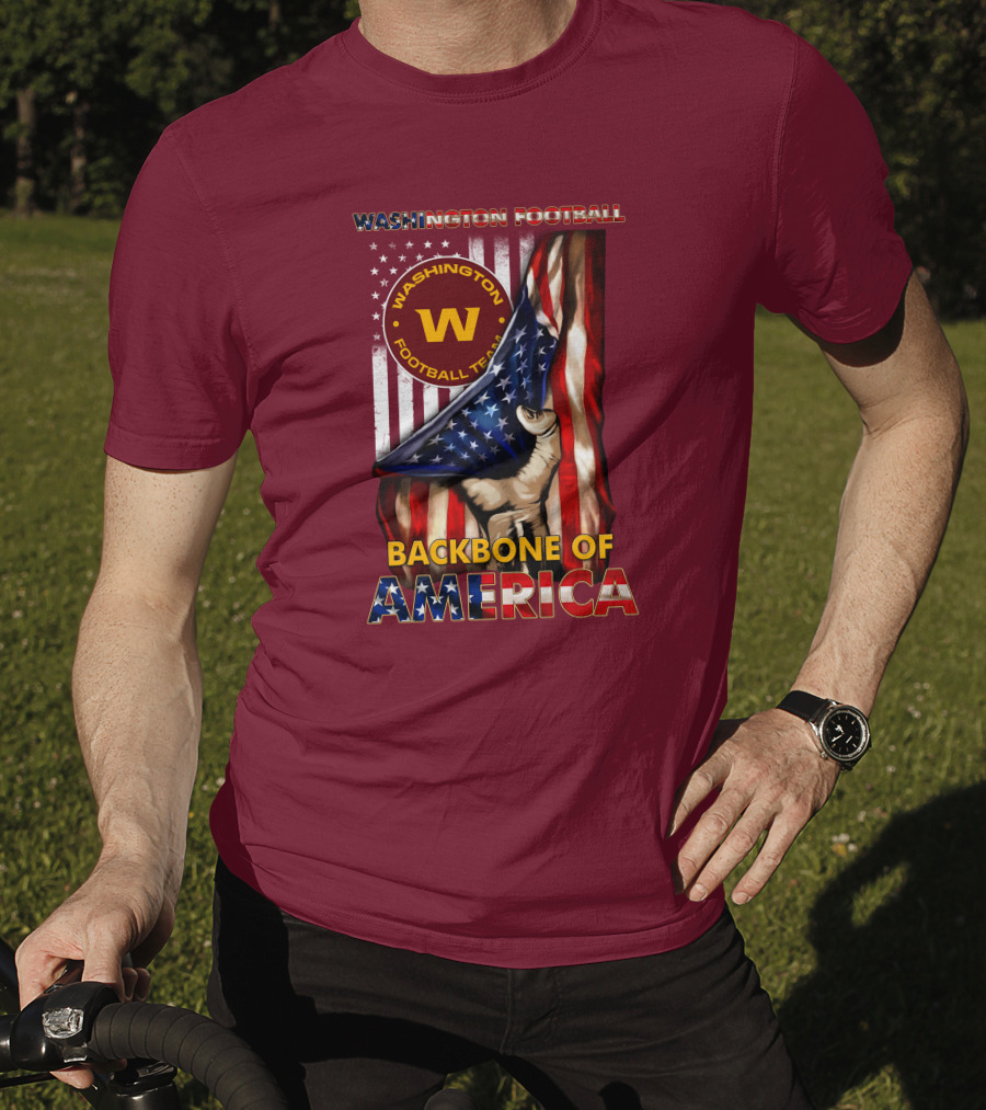 Washington Football Team Backbone Of America Stars And Stripes W T-Shirt