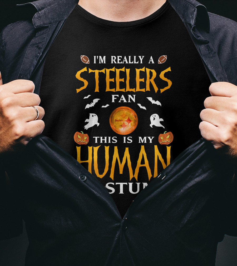 I'm Really A Steelers Fan This Is My Human Costume T-Shirt