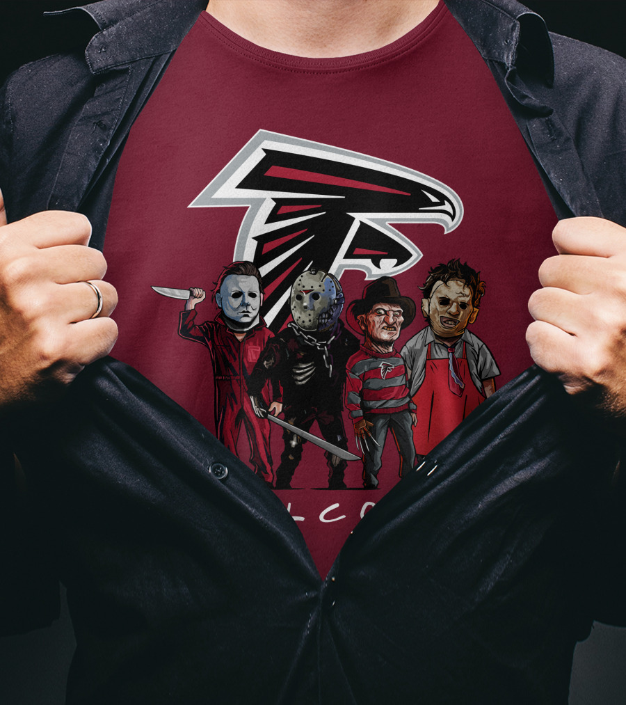 Atlanta Falcons The Slasher Squad Halloween Teams T-Shirt