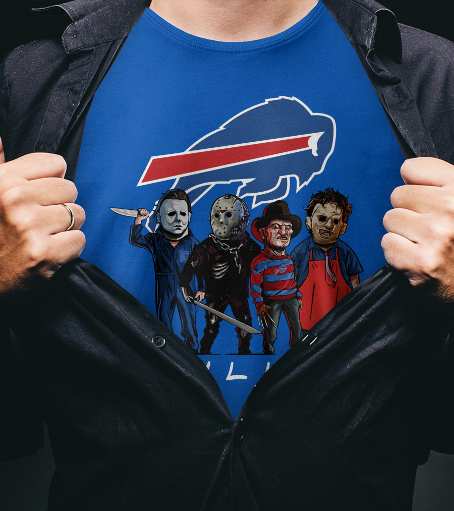 Buffalo Bills Halloween The Slasher Squad Teams Bills T-Shirt