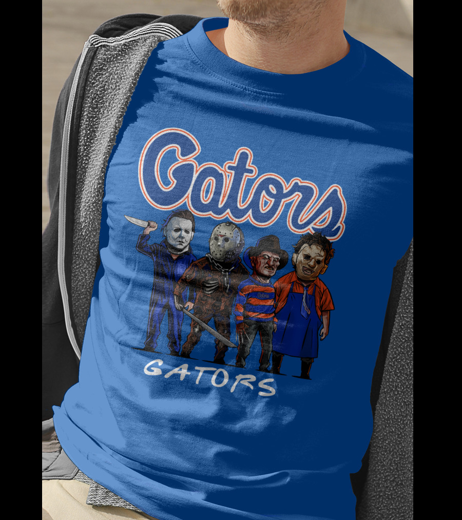 Gators Halloween The Slasher Squad Teams Horror Icons T-Shirt